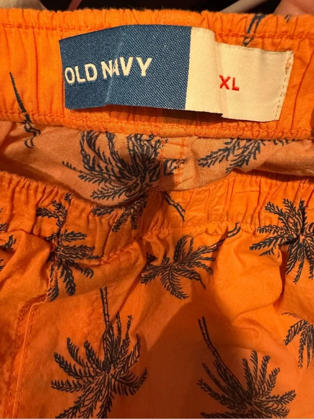 OLD NAVY Men's Orange Palm-Print BOXERS XL
